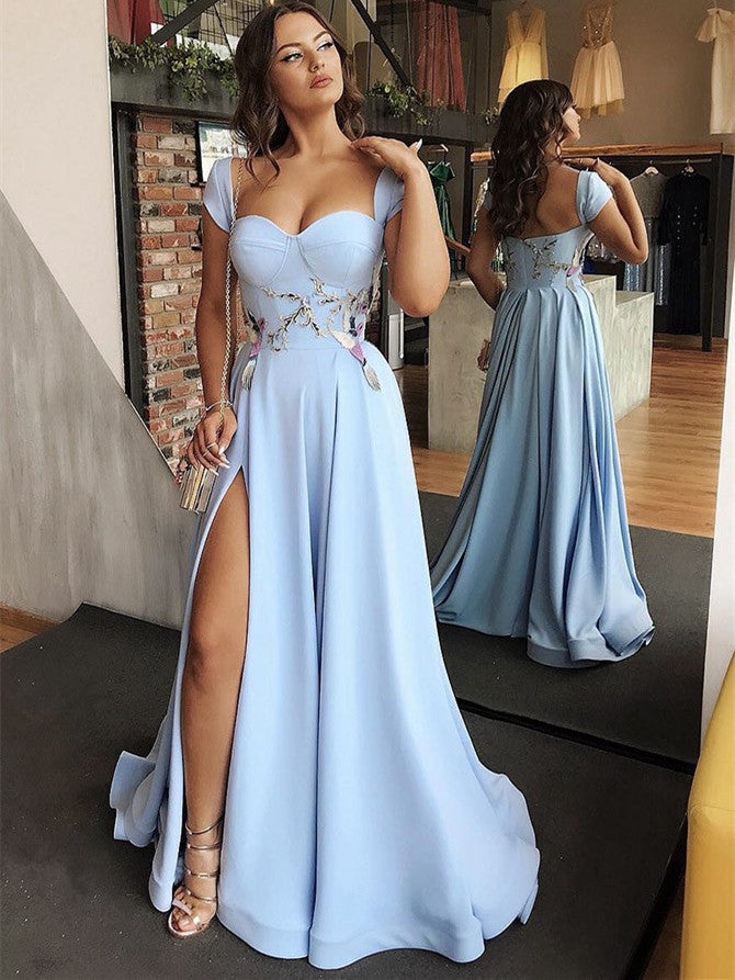 Prom Dresses Cap Sleeves Gowns ...